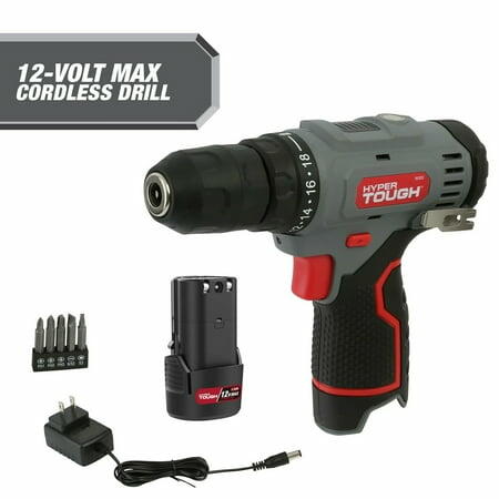 Hyper Tough 12V Max Lithium-Ion Cordless 3/8-inch Drill Driver with 1.5Ah Battery 99303
