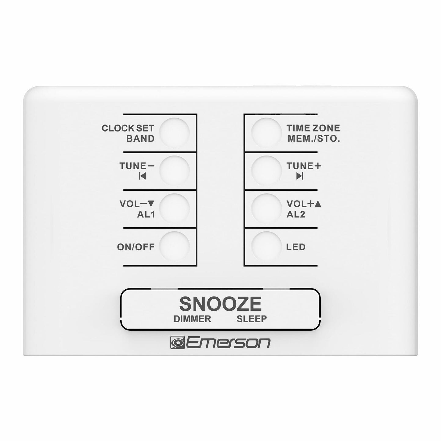 Emerson CKS1500 SmartSet Dual Alarm Clock Radio with AM/FM, 0.9” Blue LED Display, 4-Level Dimmer, Blue Accent Light, Sleep Timer & Auto Time Setting