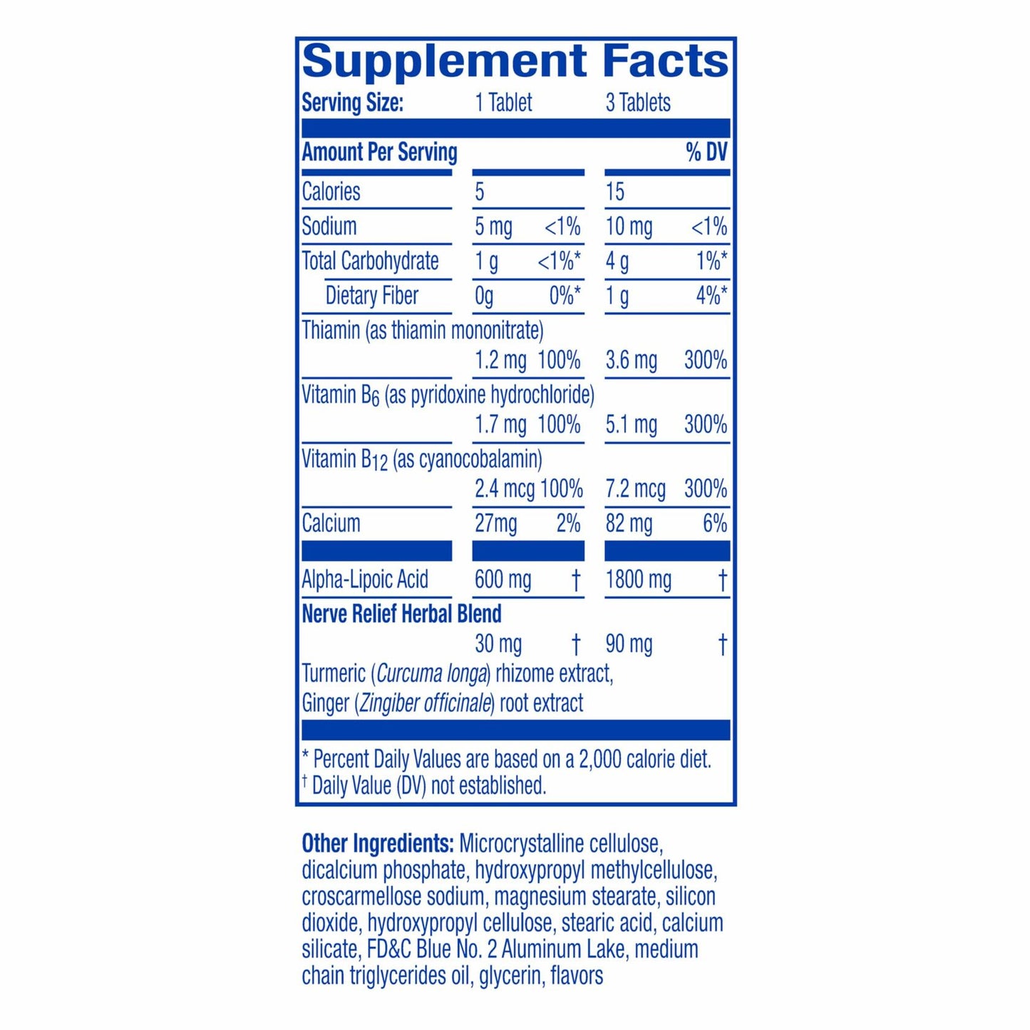 Nervive Nerve Relief, Reduces Occasional Nerve Discomfort in as Little as 7 Days, Stabbing/Pins and Needles, Burning in Hands and Feet*†, Alpha Lipoic Acid, B Vitamins, Turmeric, Ginger, 60 Tablets
