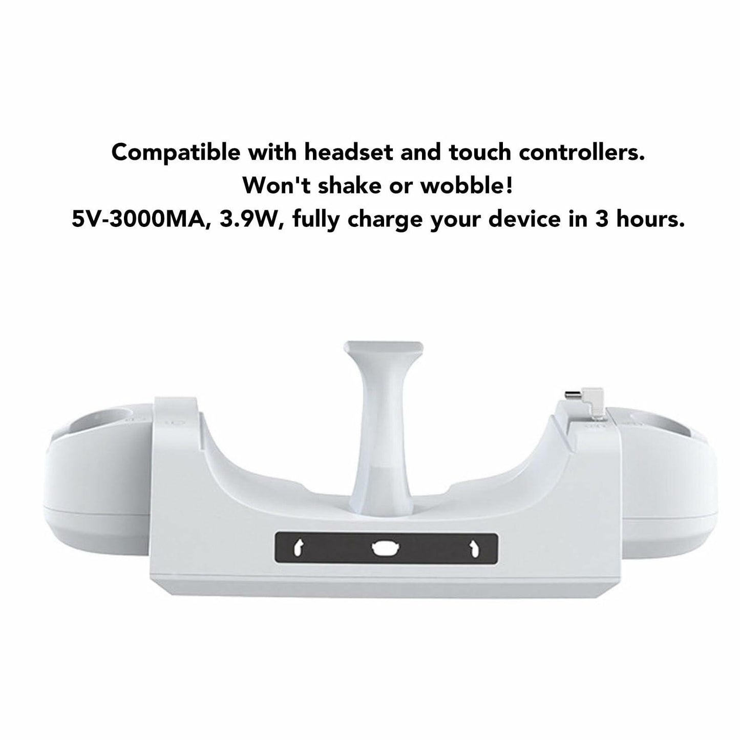Charging Dock for Meta 3, Magnetic Fast Charging Station with LED Indicator for Meta 3 VR Headset & Controllers, with 2 600mAh Rechargeable Battery and USB C Cable