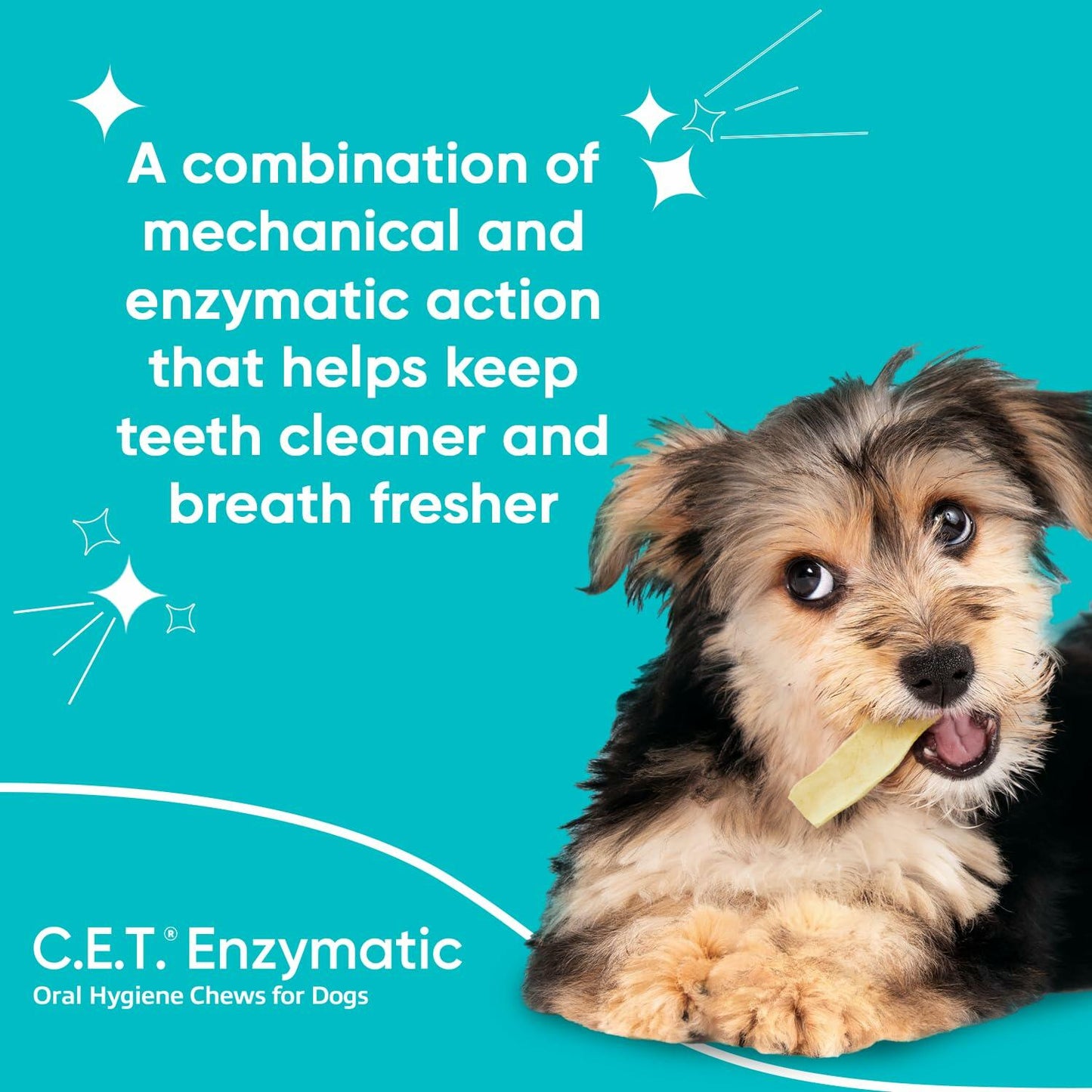 Virbac C.E.T. Enzymatic Oral Hygiene Chews for Dogs Beef 8.4 Ounces
