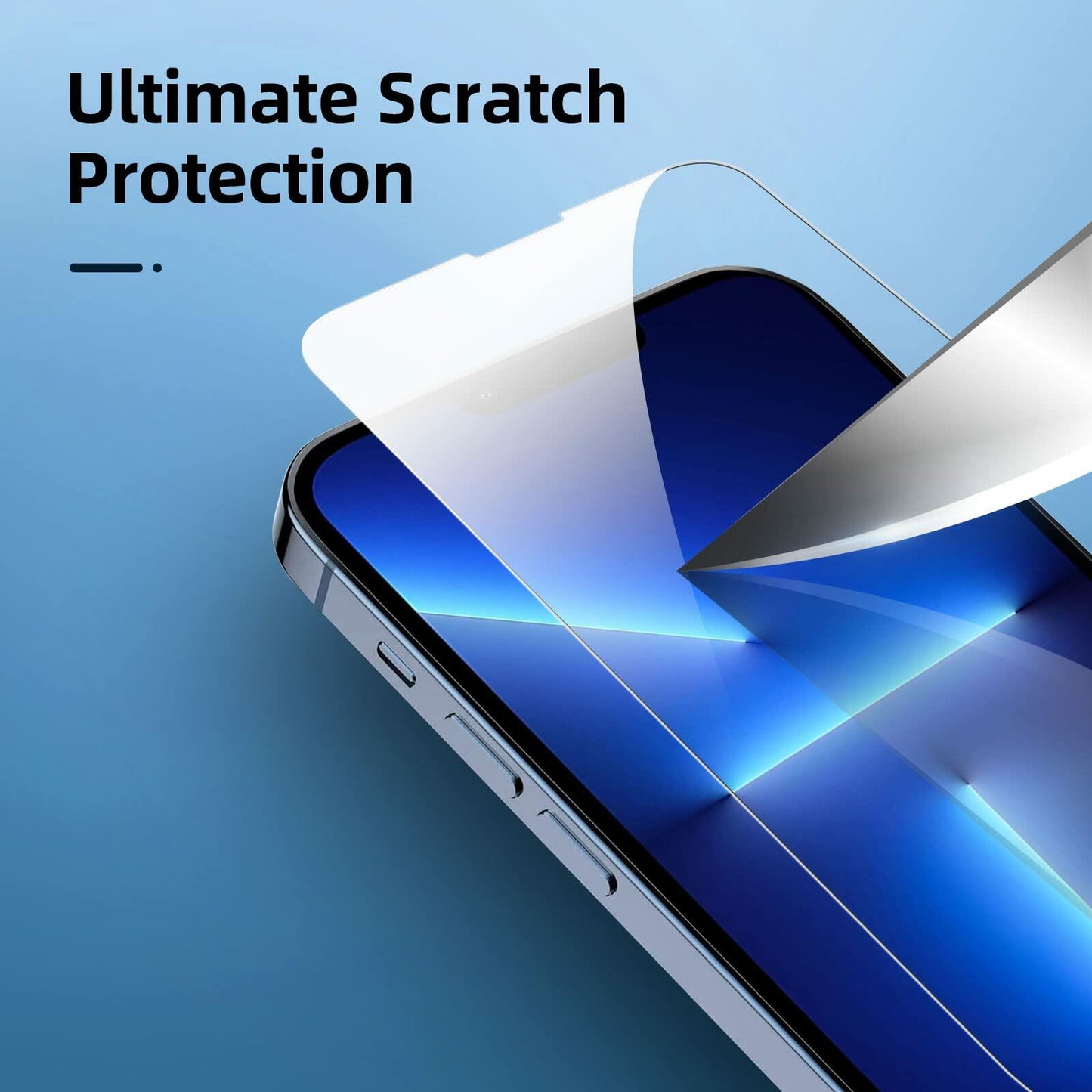 NEW'C 4 Pack, 2 Pack for iPhone 13 Pro Max Screen Protector + 2 Pack Camera Lens Protector, Sensor Protection,Case Friendly Tempered Glass Film