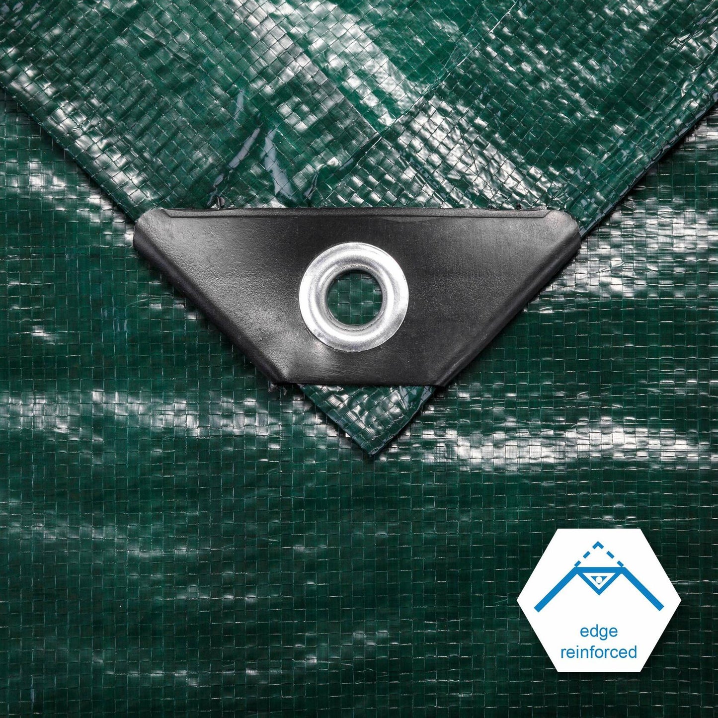 CARTMAN Finished Size 8x10 Feet Waterproof Green Tarp 8 Mil Thick, Multipurpose Protective Cover for Emergency Rain Shelter Camping Tarpaulin