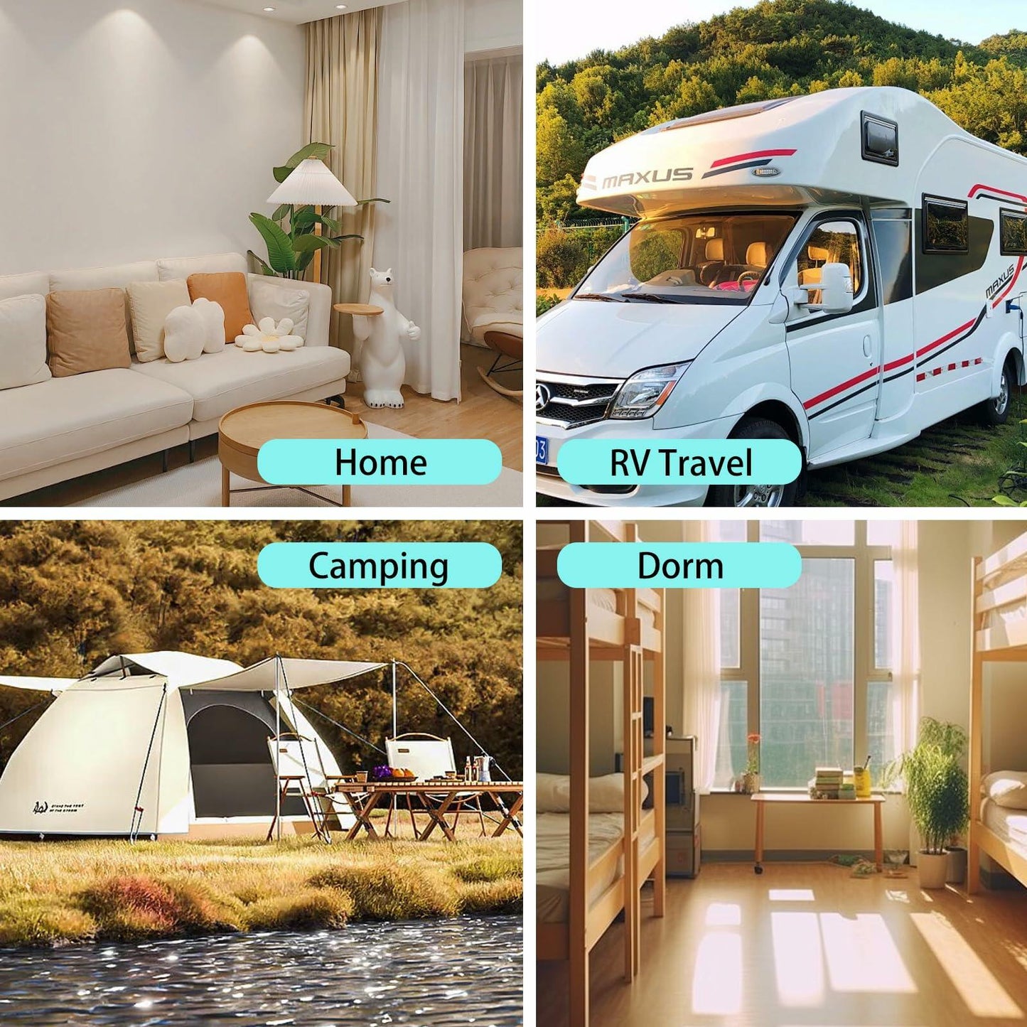 Coplax Portable Air Conditioner,Fast Cooling with Dehumidifier,110V AC(ONLY), 5100BTU with 24 Hour Timer for Camping Tent,RV, Car,Truck,Boat,Van and Fishing,Outdoor Indoor or Home Use.