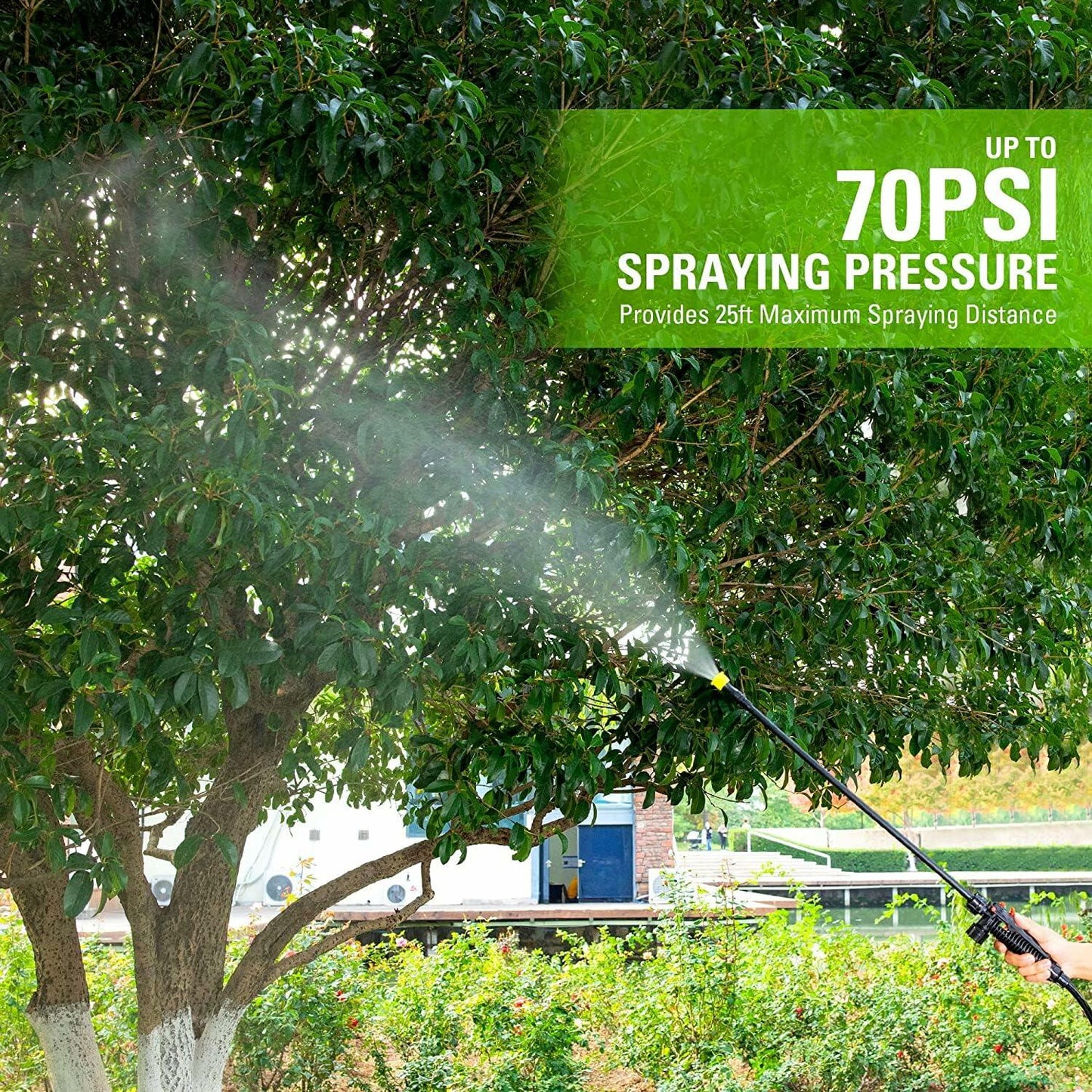 Greenworks 40V Cordless Backpack Sprayer (4 Gallon / 5 Tips / 25 FT Spray) For Weeding, Spraying, and Cleaning, 2.0Ah Battery and Charger Included