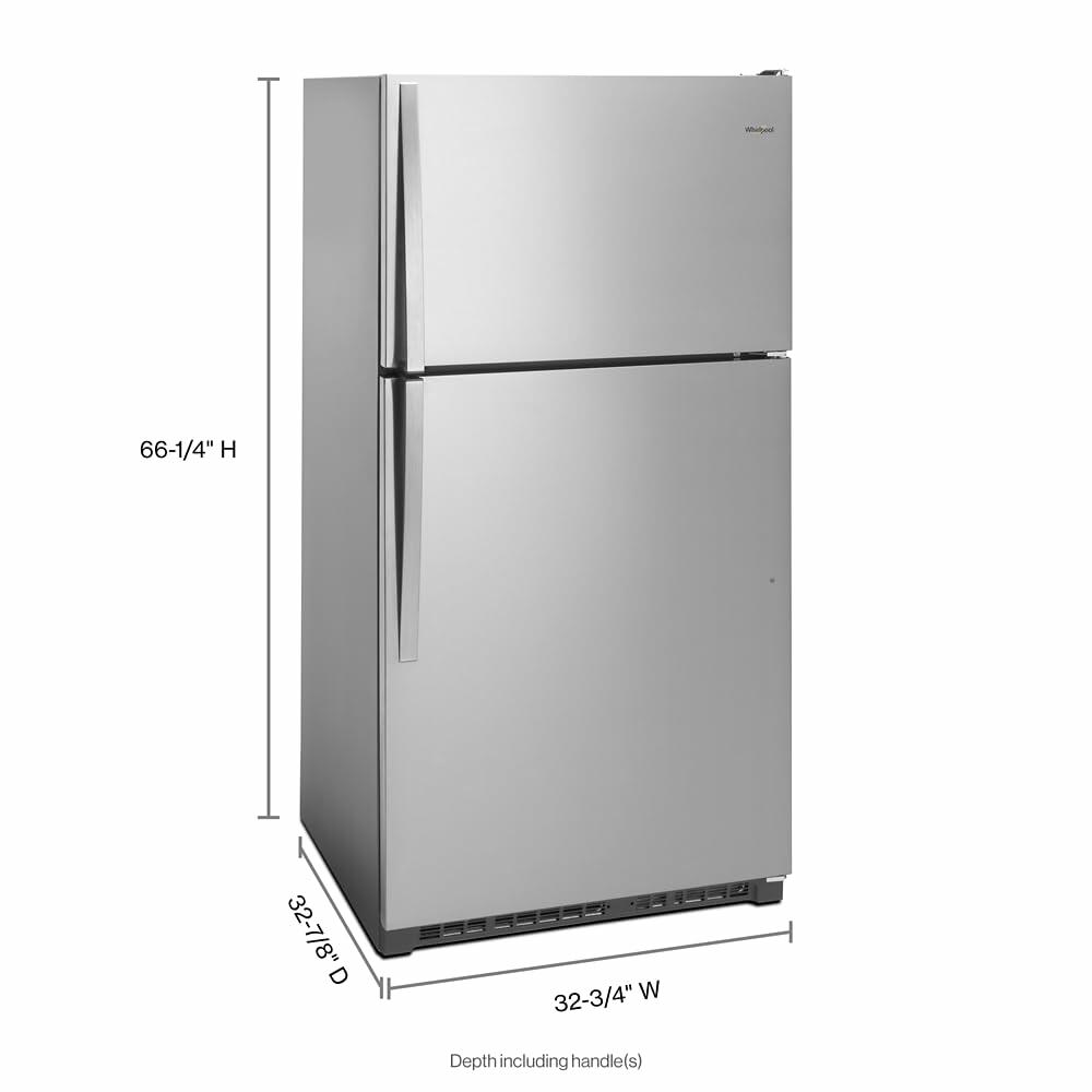 Whirlpool WRT311FZDZ 20 Cu. Ft. Stainless Top Freezer Refrigerator
