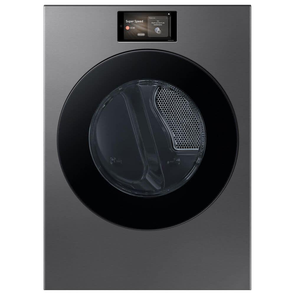 7.6 cu ft vented Front Load Stackable Bespoke AI Ultra Capacity Electric Dryer in Dark Steel w/AI OptiDry+