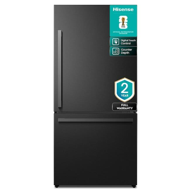 Hisense 17.2-cu ft Counter-Depth Bottom-Freezer Refrigerator