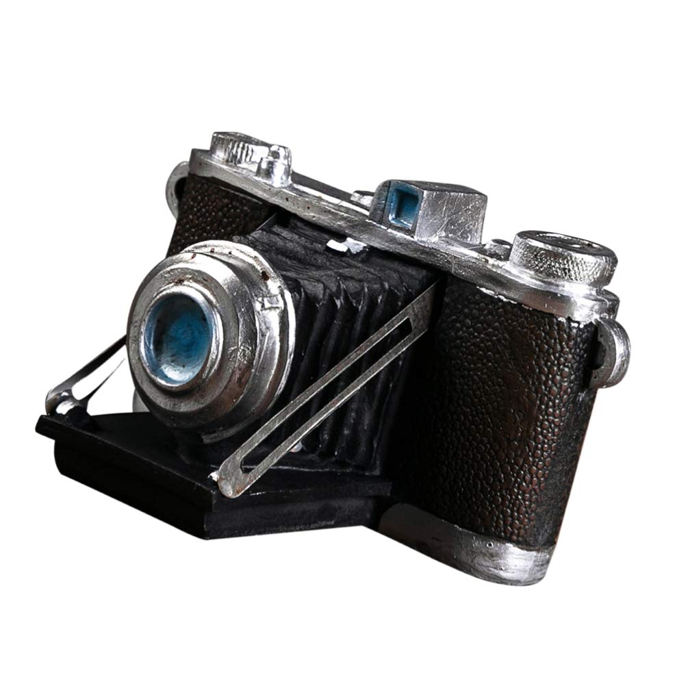 Veemoon Photography Gifts Vintage Old Resin Camera European Style Ornament Showcase Decorative Prop Camera Crafts Collectible Figurine Desktop Decoration Black Photographer Gifts