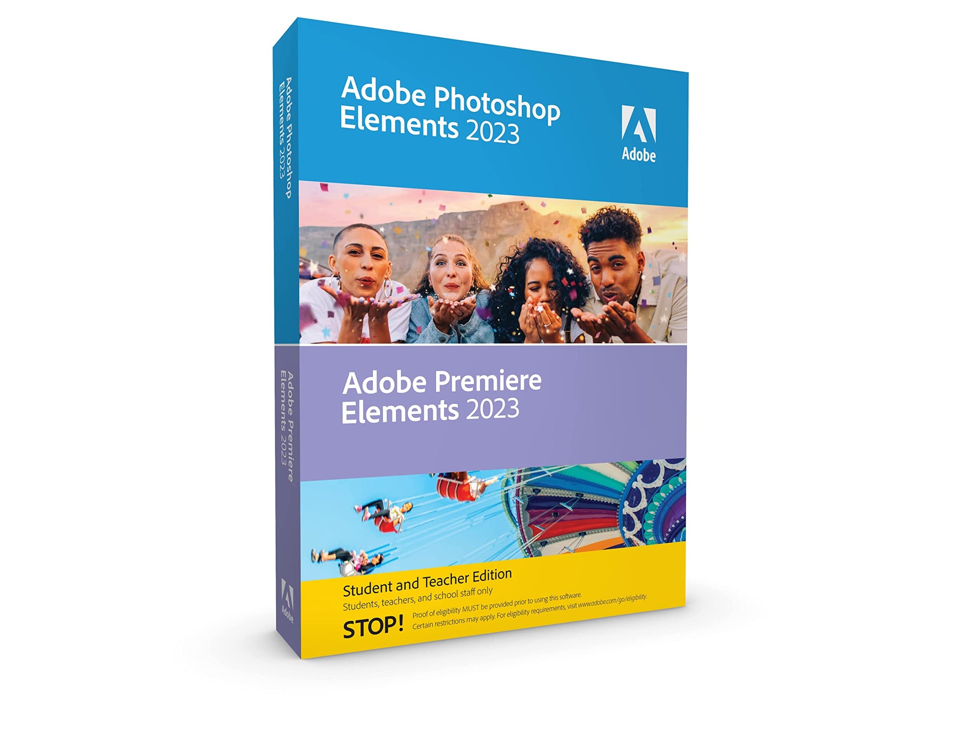 Adobe Photoshop Elements 2023 & Premiere Elements 2023 | Student & Teacher Edition | PC/Mac Box