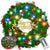 18 Inch Pre-Lit Artificial Christmas Wreath with Lights, Lighted Christmas Wreath for Front Door with 45 LED Lights Battery Operated 8 Modes Remote Control with Timer, Xmas Decorations Indoor Outdoor
