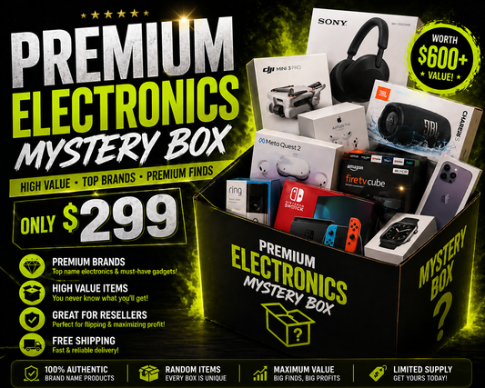 $299 Electronics Mystery Box – 10 Items with 1 Guaranteed $149+ MSRP Jackpot!