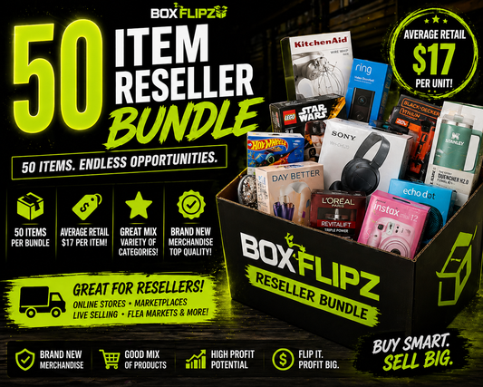50 item reseller bundle average retail- mystery box - free shipping