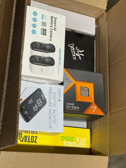 $299 Electronics Mystery Box – 10 Items with 1 Guaranteed $149+ MSRP Jackpot!