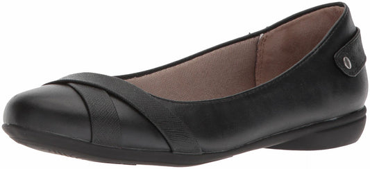 LifeStride womens Adalene Ballet Flat, Black, 11 Wide US