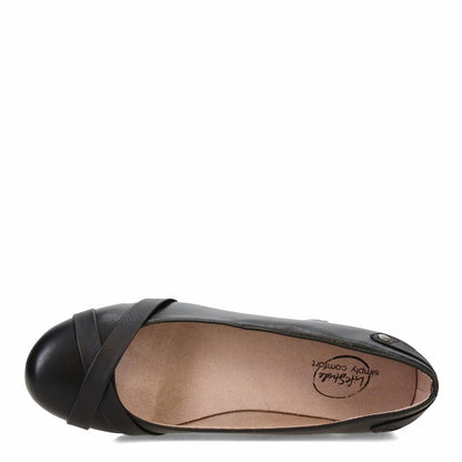 LifeStride womens Adalene Ballet Flat, Black, 11 Wide US