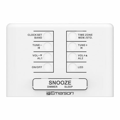 Emerson CKS1500 SmartSet Dual Alarm Clock Radio with AM/FM, 0.9” Blue LED Display, 4-Level Dimmer, Blue Accent Light, Sleep Timer & Auto Time Setting