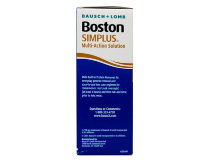 Bausch + Lomb Boston Simplus Multi-Action Solution - 3.5 oz, Pack of 3