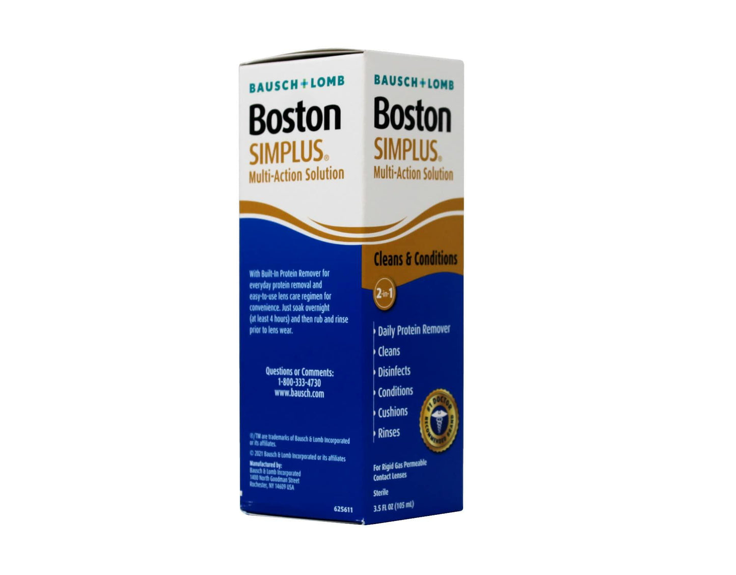 Bausch + Lomb Boston Simplus Multi-Action Solution - 3.5 oz, Pack of 3