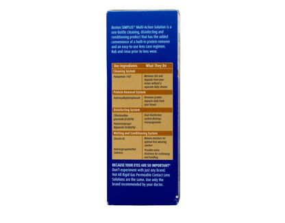 Bausch + Lomb Boston Simplus Multi-Action Solution - 3.5 oz, Pack of 3
