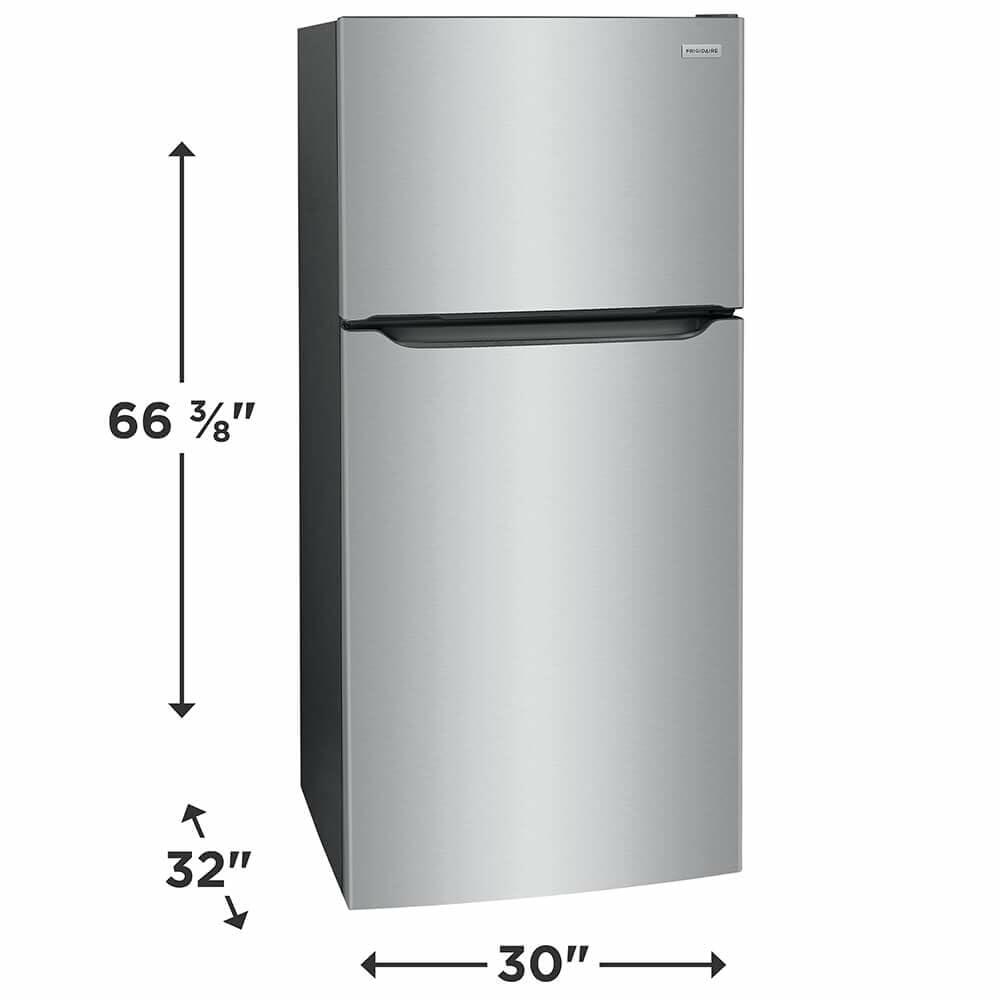 30 in. 20 cu. ft. Top Freezer Refrigerator in Stainless Steel, Garage Ready