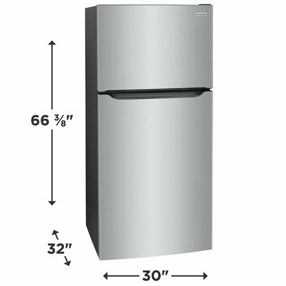 30 in. 20 cu. ft. Top Freezer Refrigerator in Stainless Steel, Garage Ready
