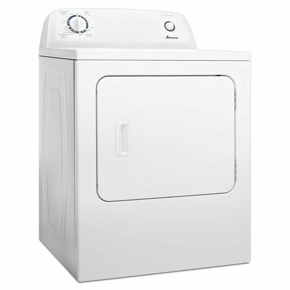 AMANA NED4655EW 6.5 cu. ft. Front Load Electric Dryer with 11 Drying Cycles, White