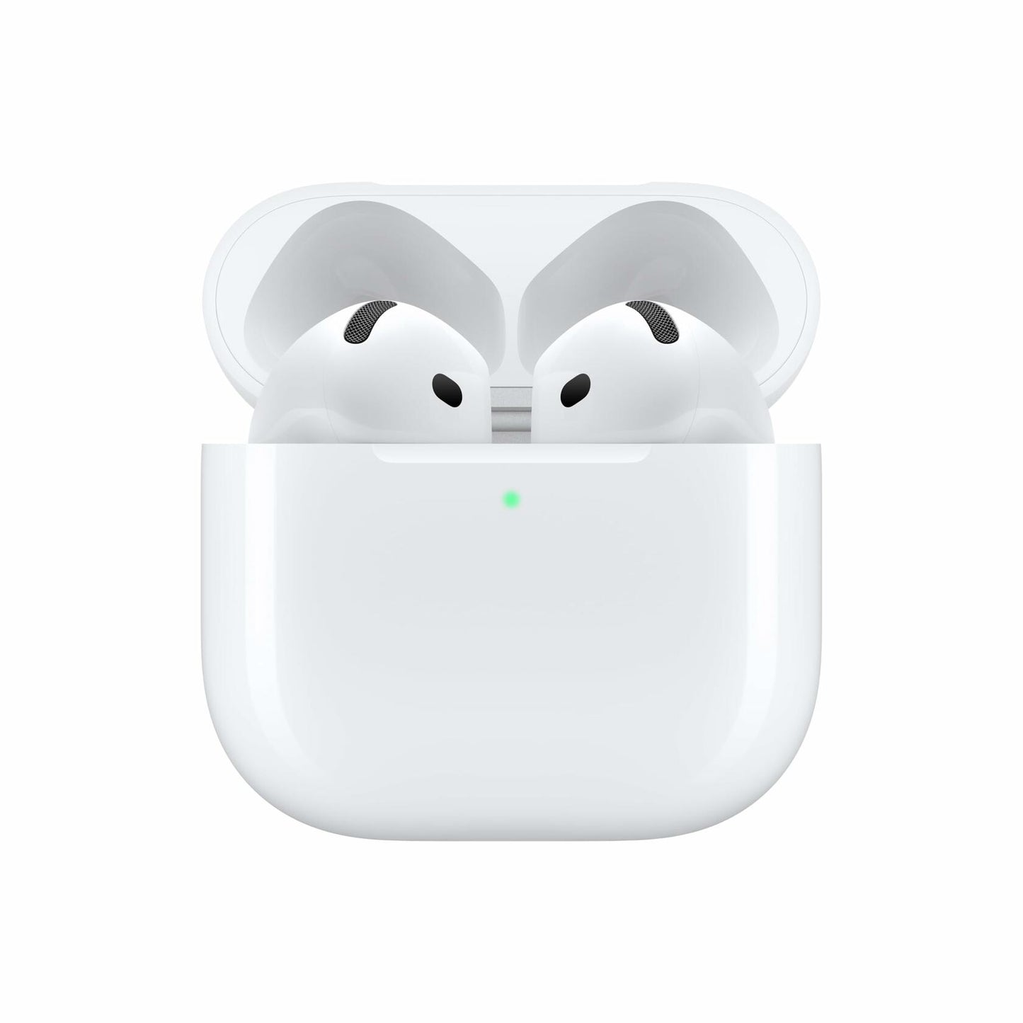 Apple AirPods 4 Wireless Earbuds, Bluetooth Headphones, Personalized Spatial Audio, Sweat and Water Resistant, USB-C Charging Case, H2 Chip, Up to 30 Hours of Battery Life, Effortless Setup for iPhone