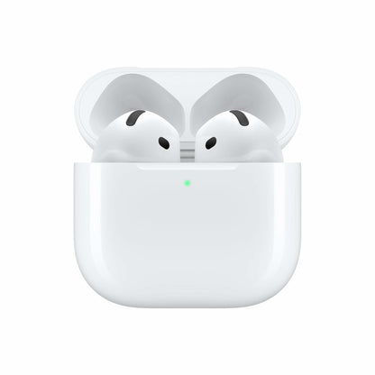 Apple AirPods 4 Wireless Earbuds, Bluetooth Headphones, Personalized Spatial Audio, Sweat and Water Resistant, USB-C Charging Case, H2 Chip, Up to 30 Hours of Battery Life, Effortless Setup for iPhone