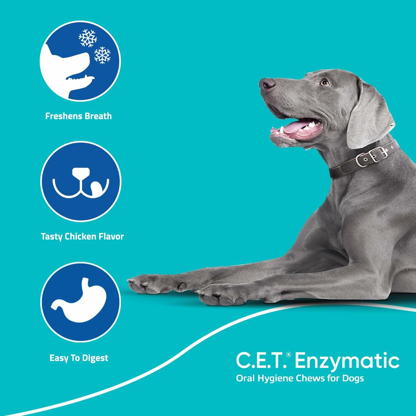 Virbac C.E.T. Enzymatic Oral Hygiene Chews for Dogs Beef 8.4 Ounces
