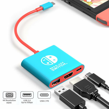 BIYTC Switch Dock Compatible with Nintendo Switch Docking Station Portable Switch TV Adapter Support 4K/30HZ Switch OLED Switch Travel Dock with HDMI2.0 USB3.0 Port (NOT Work for Switch 2)