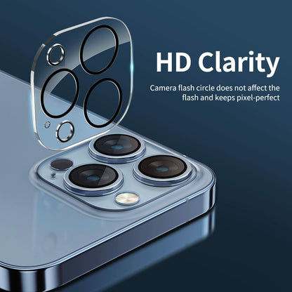 NEW'C 4 Pack, 2 Pack for iPhone 13 Pro Max Screen Protector + 2 Pack Camera Lens Protector, Sensor Protection,Case Friendly Tempered Glass Film