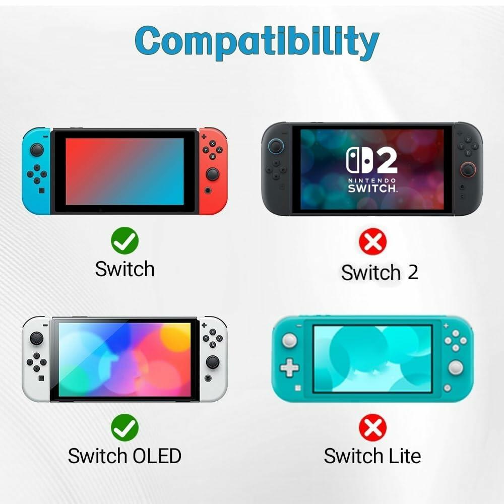 BIYTC Switch Dock Compatible with Nintendo Switch Docking Station Portable Switch TV Adapter Support 4K/30HZ Switch OLED Switch Travel Dock with HDMI2.0 USB3.0 Port (NOT Work for Switch 2)