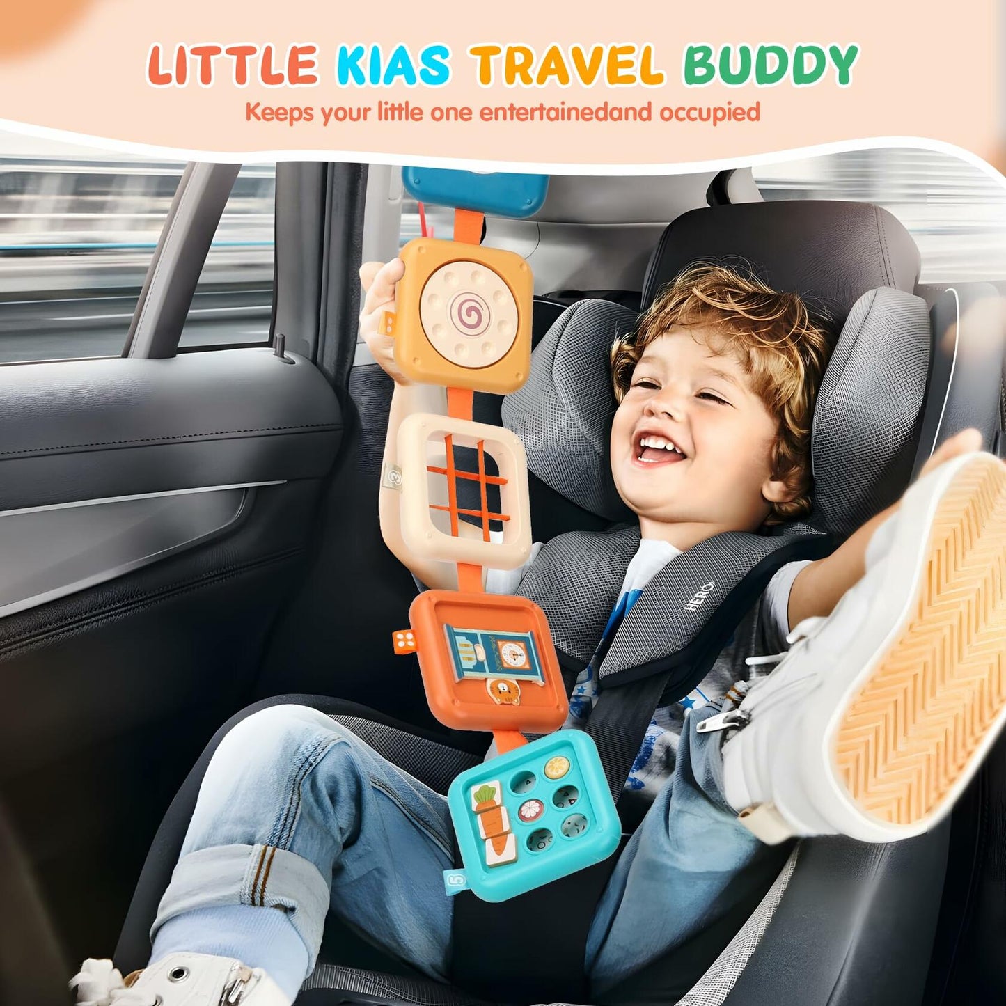 SOSUSHOE Busy Board for 1 Year Old, Travel Toys for Toddler 1-3, Montessori Busy Board Busy Cube, Toys Gifts for 1 Year Old Boy Girl