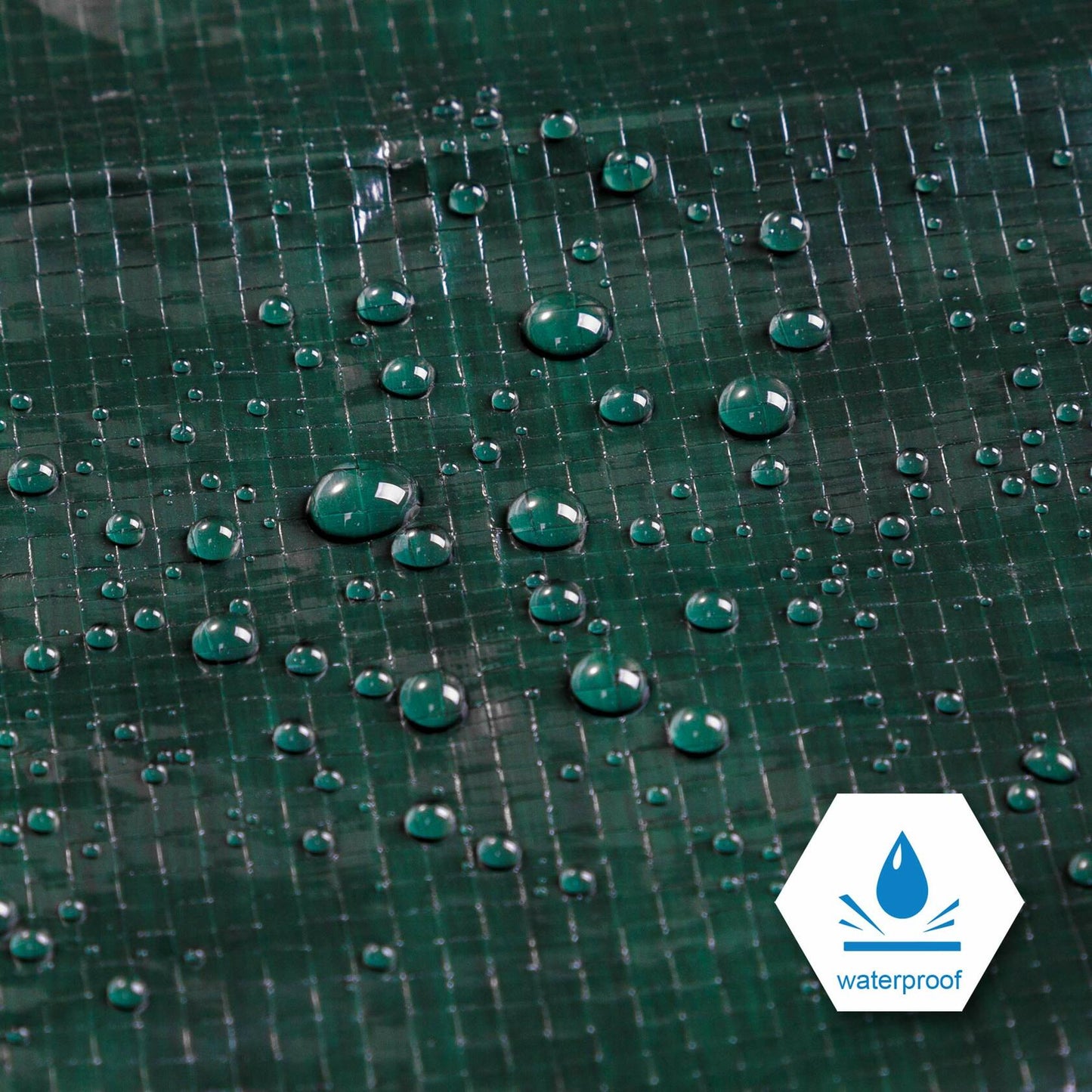 CARTMAN Finished Size 8x10 Feet Waterproof Green Tarp 8 Mil Thick, Multipurpose Protective Cover for Emergency Rain Shelter Camping Tarpaulin