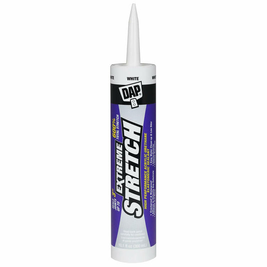 DAP Extreme Stretch Acrylic Urethane Premium Elastomeric Sealant, White, 10.1 Oz (7079818715)