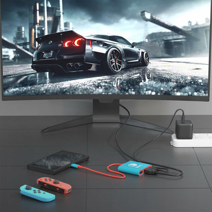 BIYTC Switch Dock Compatible with Nintendo Switch Docking Station Portable Switch TV Adapter Support 4K/30HZ Switch OLED Switch Travel Dock with HDMI2.0 USB3.0 Port (NOT Work for Switch 2)