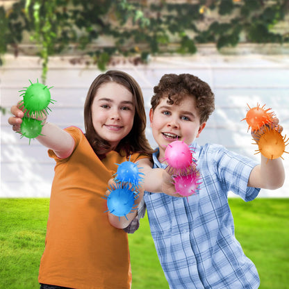 ArtCreativity Puffer Balls - Pack of 12 - Spiky, Soft and Squeeze Stress Relief Balls for Kids and Adults - Calming Sensory Balls for Autistic Children, Birthday Party Favors for Boys and Girls