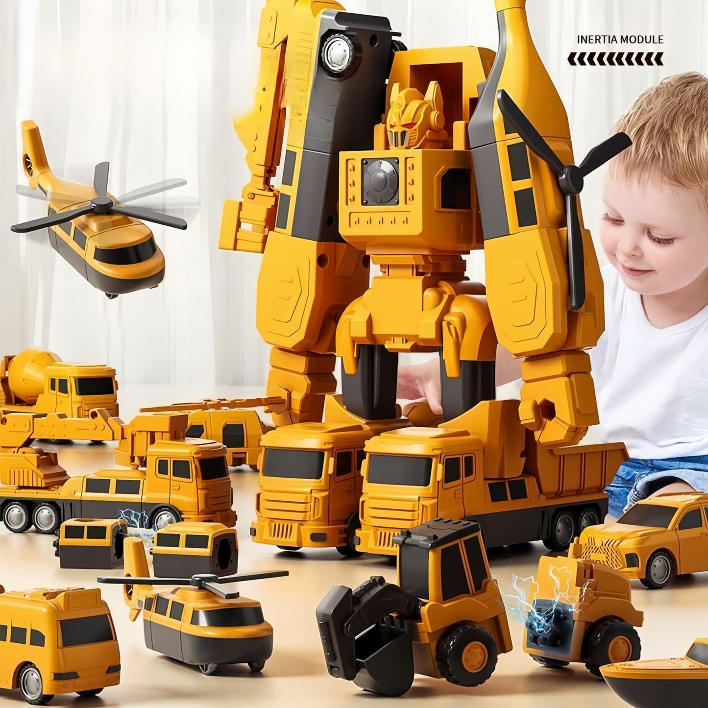 KKPOT Magnetic Transform Engineering Car Assembled Toys with Storage Box, Magnetic Cars and Trucks for Kids, Magnetic Blocks for Toddlers,Outdoor Activities for Kids Ages 3-5 4-8