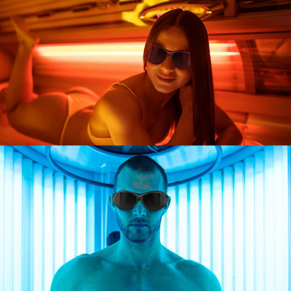 ULTREMA Red Light Therapy Glasses, Eyes Protection for Tanning Goggles, IPL Laser Safety Glasses 200-2000nm, Eye Protection for Red Light Therapy.
