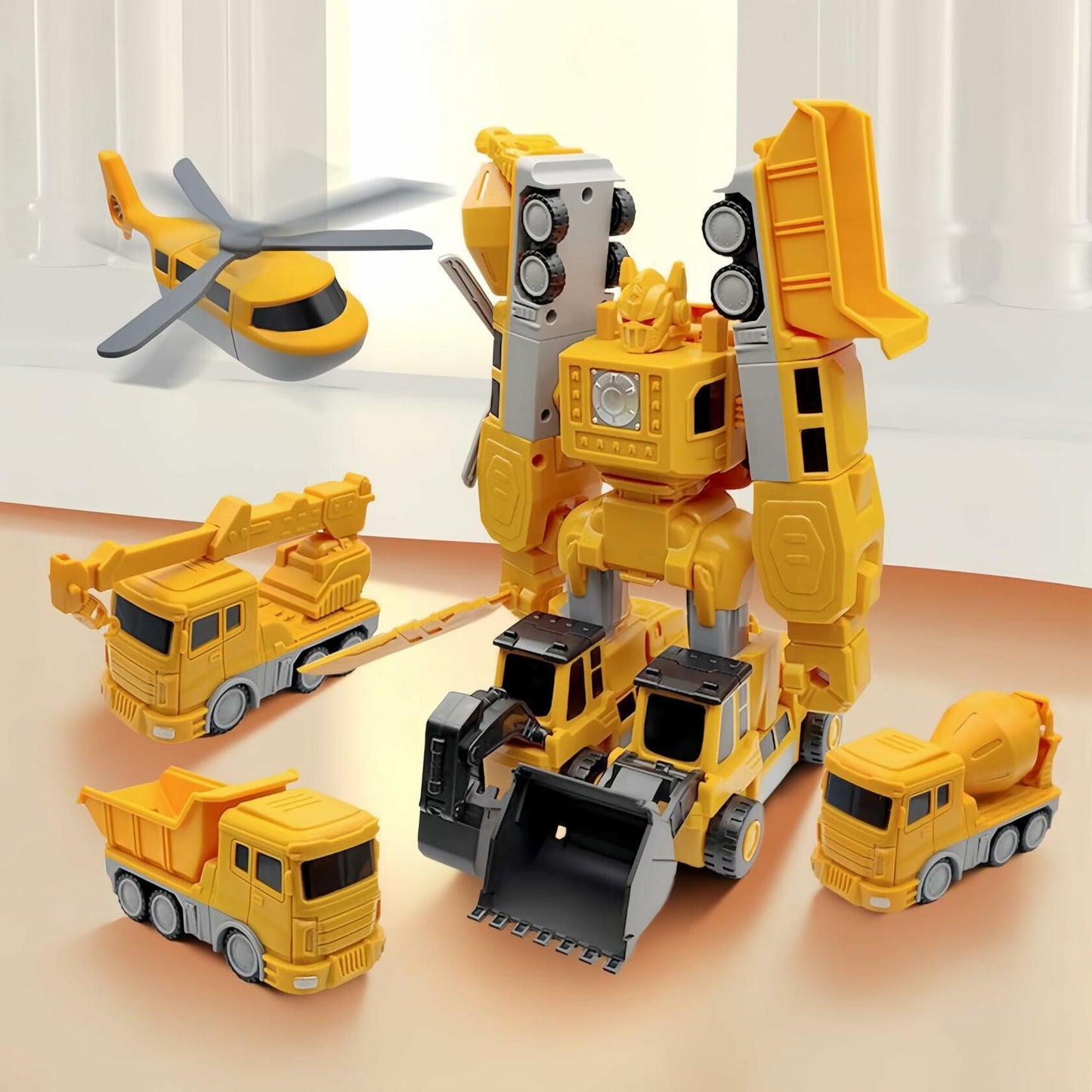 KKPOT Magnetic Transform Engineering Car Assembled Toys with Storage Box, Magnetic Cars and Trucks for Kids, Magnetic Blocks for Toddlers,Outdoor Activities for Kids Ages 3-5 4-8