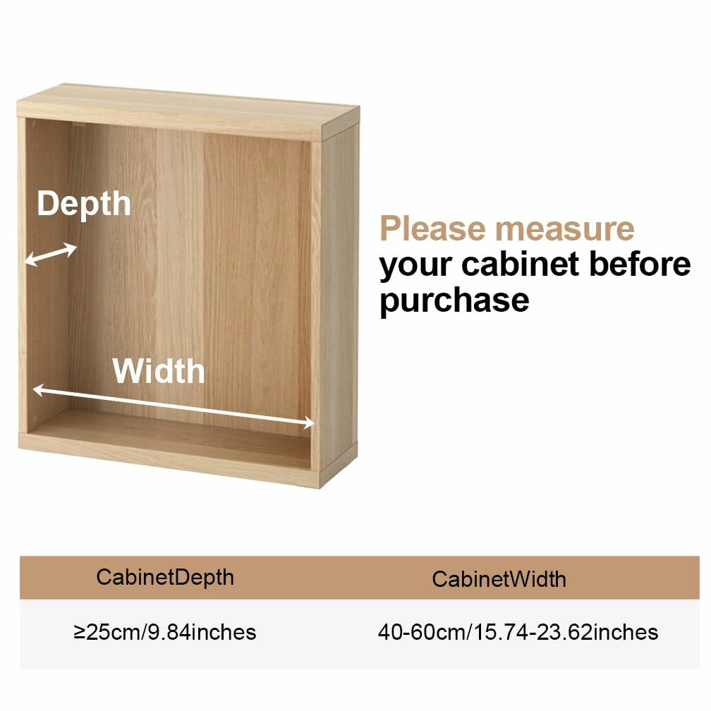 Hershii Closet Tension Shelf & Rod Expandable Metal Storage Rack Adjustable Organizer DIY Divider Separator for Cabinet Wardrobe Cupboard Kitchen Bathroom，15.74-23.62inches