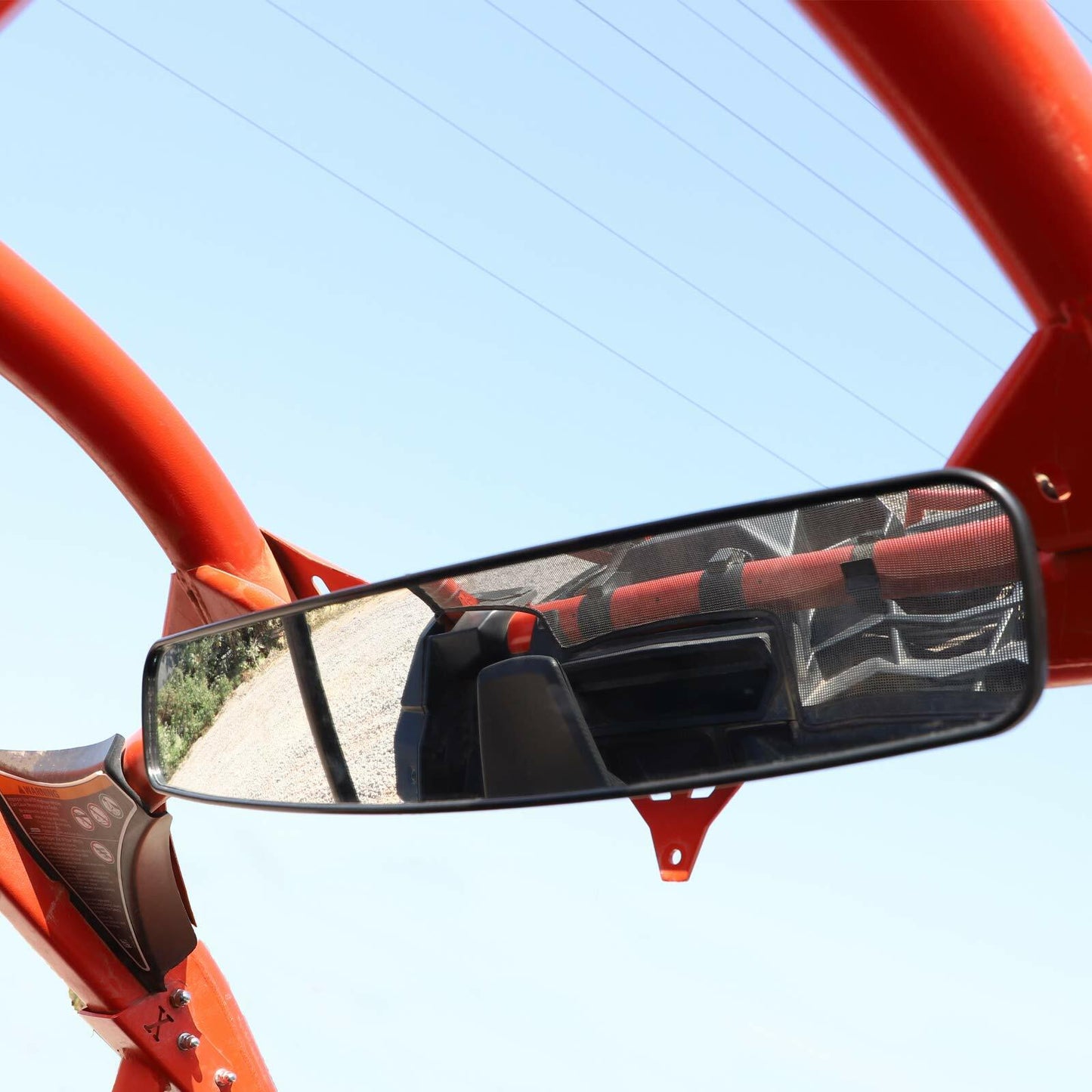 BETOOLL 16.5" Wide Rear View Race Mirror Convex Mirror with 1.75"-2” Clamp for UTV Compatible with Yamaha,Polaris,Kawasaki MULE