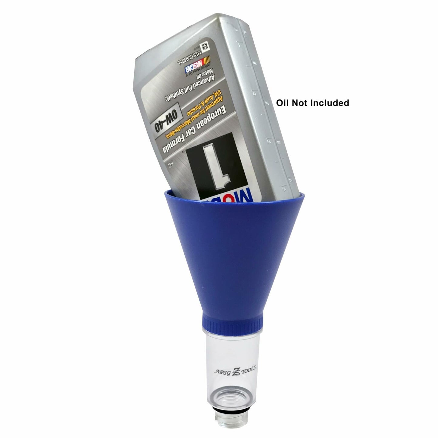 APSG Engine Oil Funnel | Compatible with Select GMC Chevrolet Ford Vehicles | Screw-On No-Spill Tool Locks Directly into Filler | Fast & Easy Oil Change with No Mess