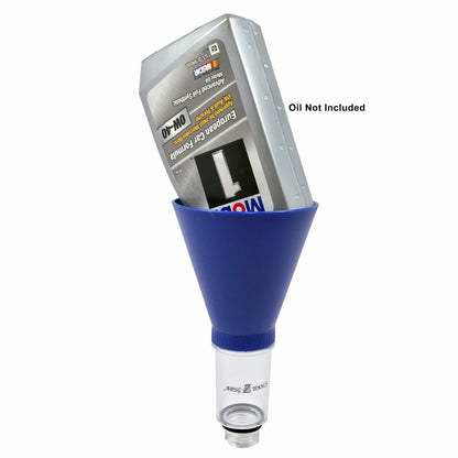 APSG Engine Oil Funnel | Compatible with Select GMC Chevrolet Ford Vehicles | Screw-On No-Spill Tool Locks Directly into Filler | Fast & Easy Oil Change with No Mess