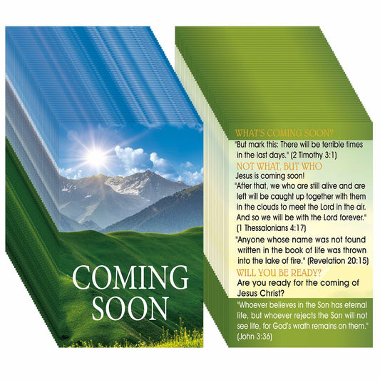 Noveread 200 Pcs Gospel Tract Card Salvation Cards Pocket Holy Postcard Prayer Postcards Christian Inspirational Bible Verses Bookmark for Christian Gift(Coming Soon)
