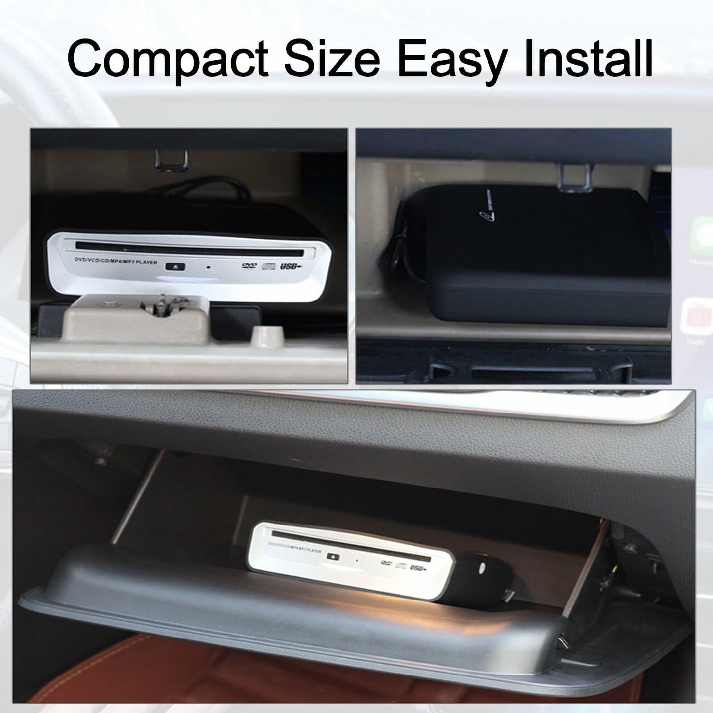 ASENCH Portable CD Player for Car - Universal USB External CD Player for Car,TV, Mac, Laptops, Desktops, PC with Plug and Play USB, AUX Port