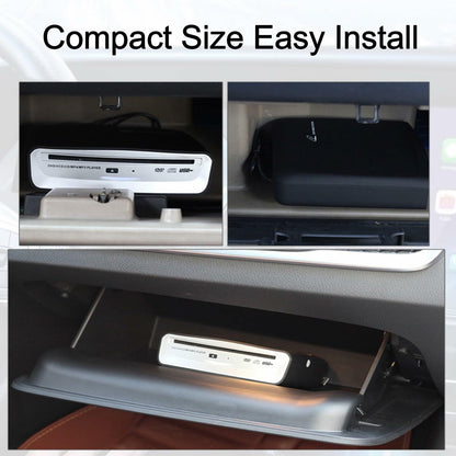 ASENCH Portable CD Player for Car - Universal USB External CD Player for Car,TV, Mac, Laptops, Desktops, PC with Plug and Play USB, AUX Port