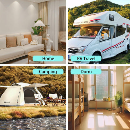 Coplax Portable Air Conditioner,Fast Cooling with Dehumidifier,110V AC(ONLY), 5100BTU with 24 Hour Timer for Camping Tent,RV, Car,Truck,Boat,Van and Fishing,Outdoor Indoor or Home Use.