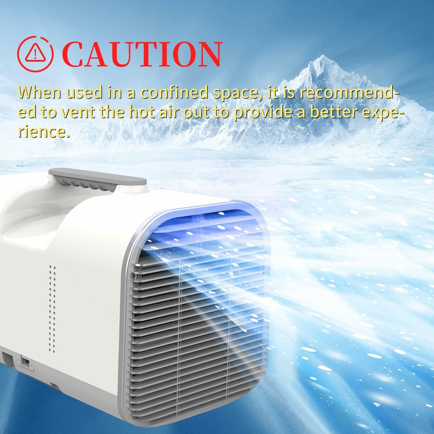 Coplax Portable Mini Air Conditioner, Consumption Air Conditioners Dehumidifier, 5100BTU AC Portable Air Conditioner Fast Cooling 600W Power for Camping Tent, RV, Truck, Van and Fishing